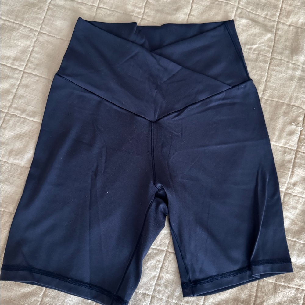 Aerie Navy High-Rise Bike Shorts